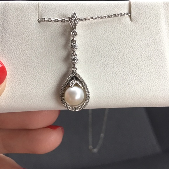 Neil Lane Designs Diamond and Pearl Necklace