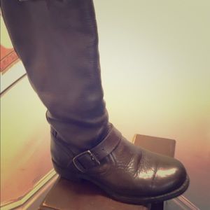 Frye Veronica dark chocolate brown riding boots