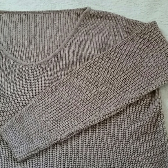 V Neck Loose Sweater/Pullover - Dusty Rose - Picture 3 of 3
