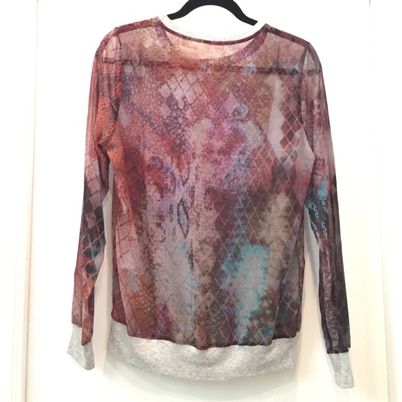 Calvin Rucker Sheer Snake Print Sweatshirt - Picture 3 of 4