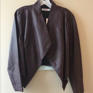 Drape front jacket