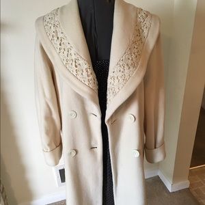 Vintage Cream Wool Coat