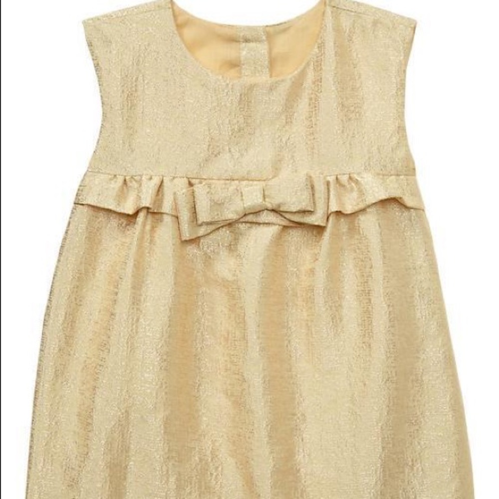 NWT Baby Gap holiday gold dress