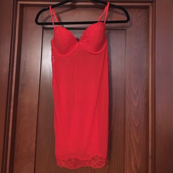 Red Victoria's Secret Slip size 34D