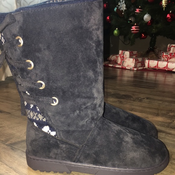 Navy blue boots - Picture 3 of 3