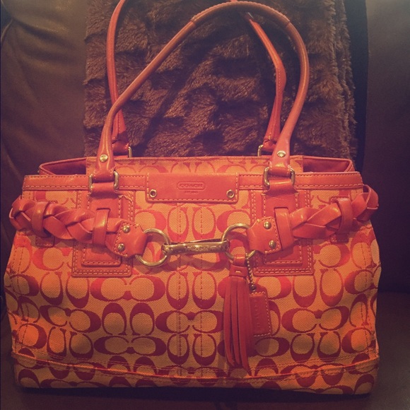 Coach pink structured bag - Picture 1 of 4