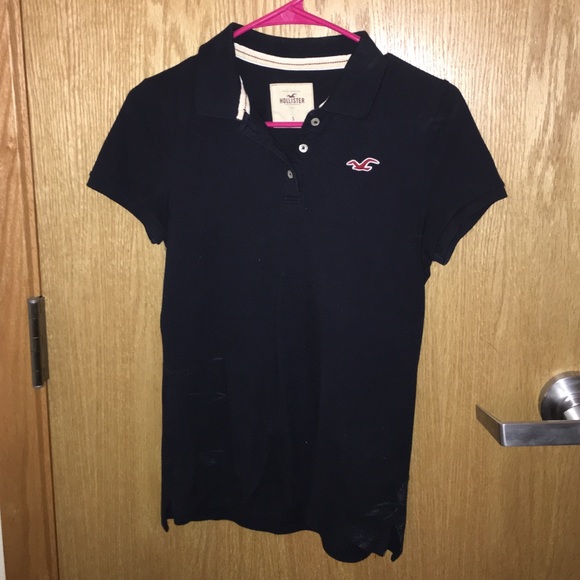 Hollister navy polo shirt