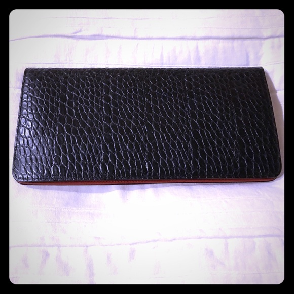 DRIES VAN NOTEN- leather embossed clutch