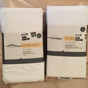 White twin sheet set