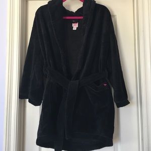 Black bathrobe