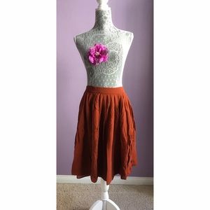 Talbots Copper Brown Full Circle Skirt