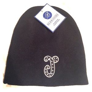 Black "J" Beanie NWT