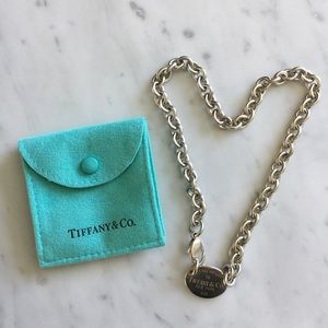 Tiffany & Co Please Return To silver necklace
