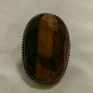Brown stone ring