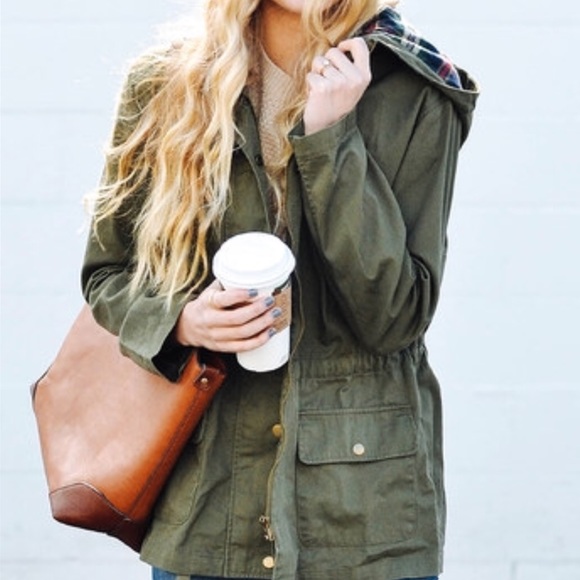 Green utility jacket