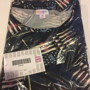 Lularoe flag Irma  Fourth of July medium nwt