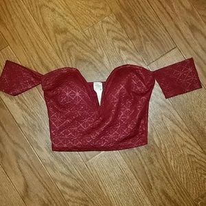 Ktoo burgundy sexy top