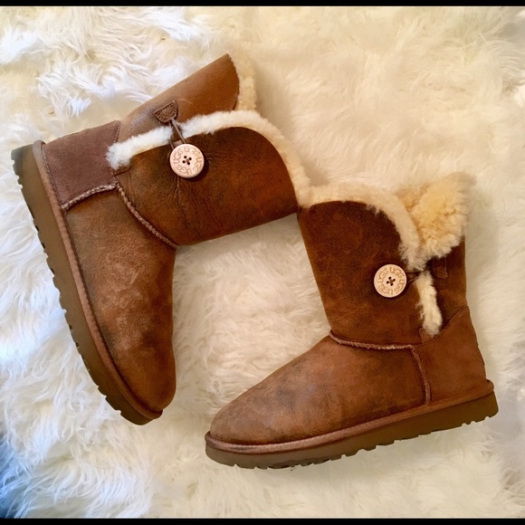 Brown Bailey Button UGG Boots