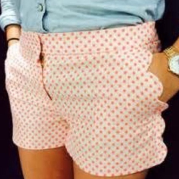 J. Crew Scallop Pocket, Polka Dot Shorts