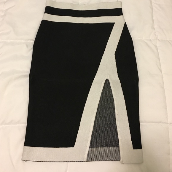 Spandex Pencil Skirt with Slit