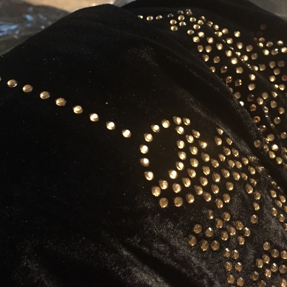 New velvet with rhinestone party dress - Picture 3 of 7