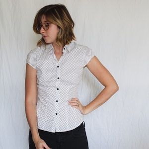 H&M Fitted Polka Dot Blouse