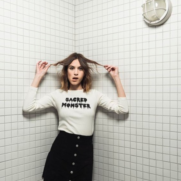 AG Adriano Goldschmied Tops - Alexa Chung for AG White Sacred Monster Top Large