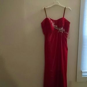 Red formal dress