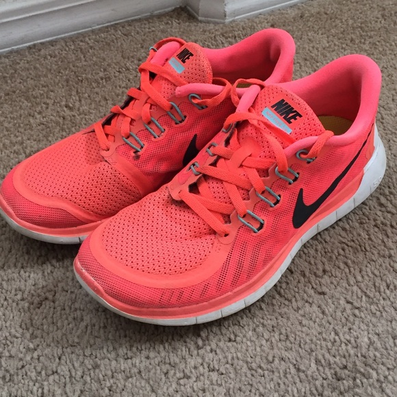 Neon Nike Free Runs 5.0