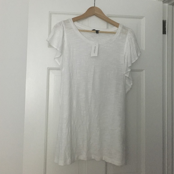 NWT Banana Republic Flutter Sleeves Modal Tee - Picture 1 of 4