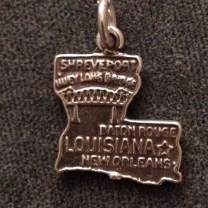 Sterling Silver Louisiana Charm
