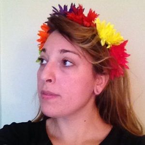 Multicolored flower crown
