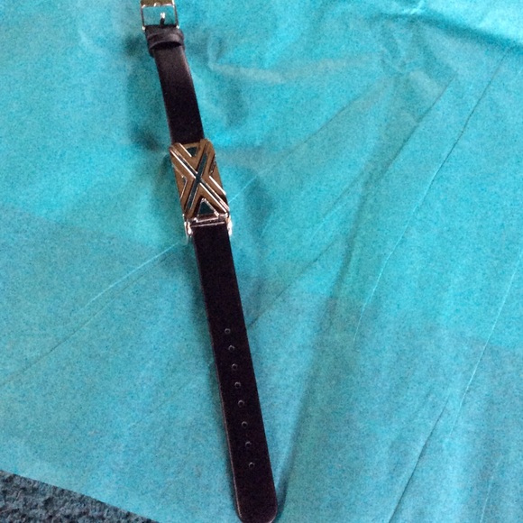 Beautiful Leather Like Black Bracelet New