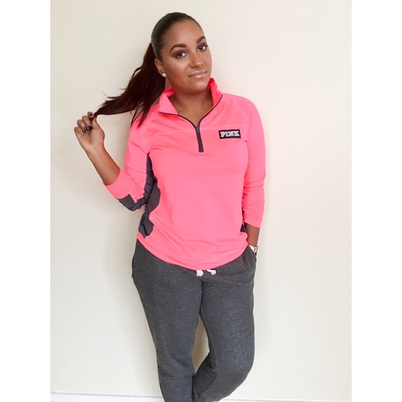 Final Price Drop!! Pink Half Zip Running Jacket