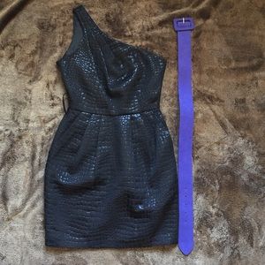 Black One-Shoulder Cocktail Dress