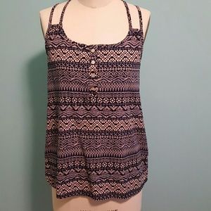 Pink Rose Patterned Tank