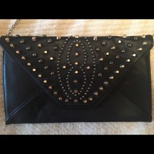 Black studded clutch!