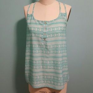 Pink Rose Patterned Tank