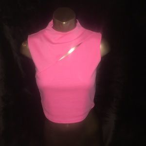 HOT PINK GUESS CROP TOP
