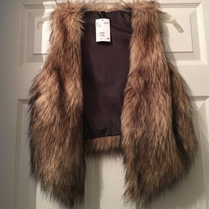 Faux fur vest