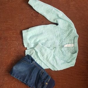 18 month baby girl cardigan with 12 month old jean