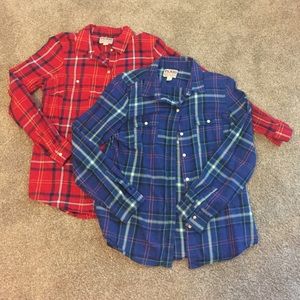 Plaid Old Navy Button Down Shirt Duo