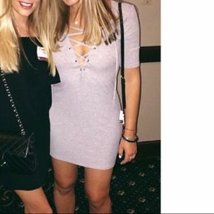 Topshop Lace-Up Dress