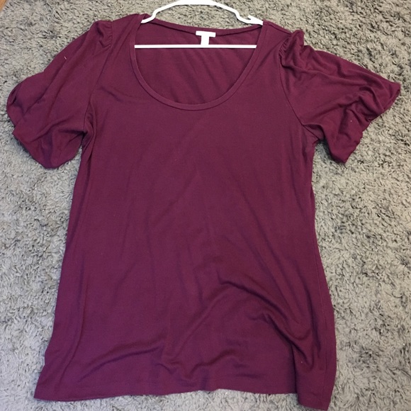Purple/Plum scoopneck tee