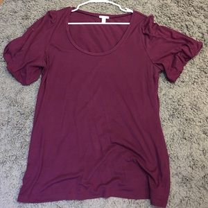 Purple/Plum scoopneck tee