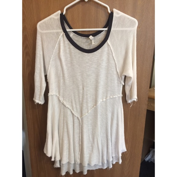 Free people White knit shirt