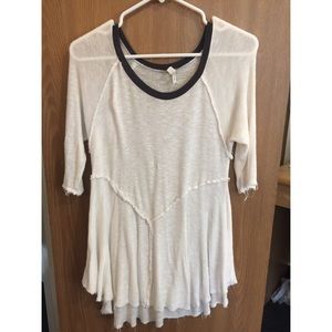 Free people White knit shirt