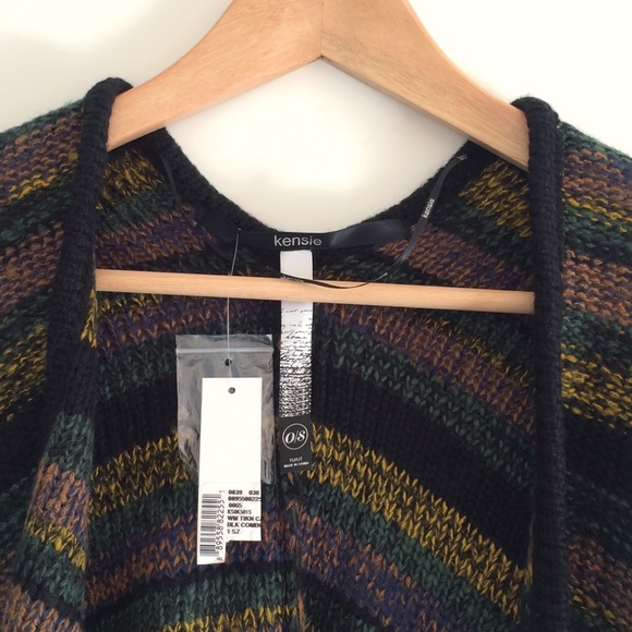 Kensie Knit Fringe Poncho - Picture 2 of 3