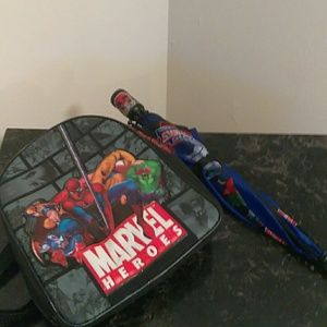 Kids marvel heroes bag/Transformers umbrella
