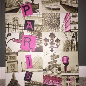 Paris wall canvas Large/like new from hobby lobby